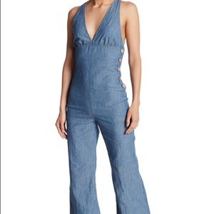 Free People Jean Jumpsuit